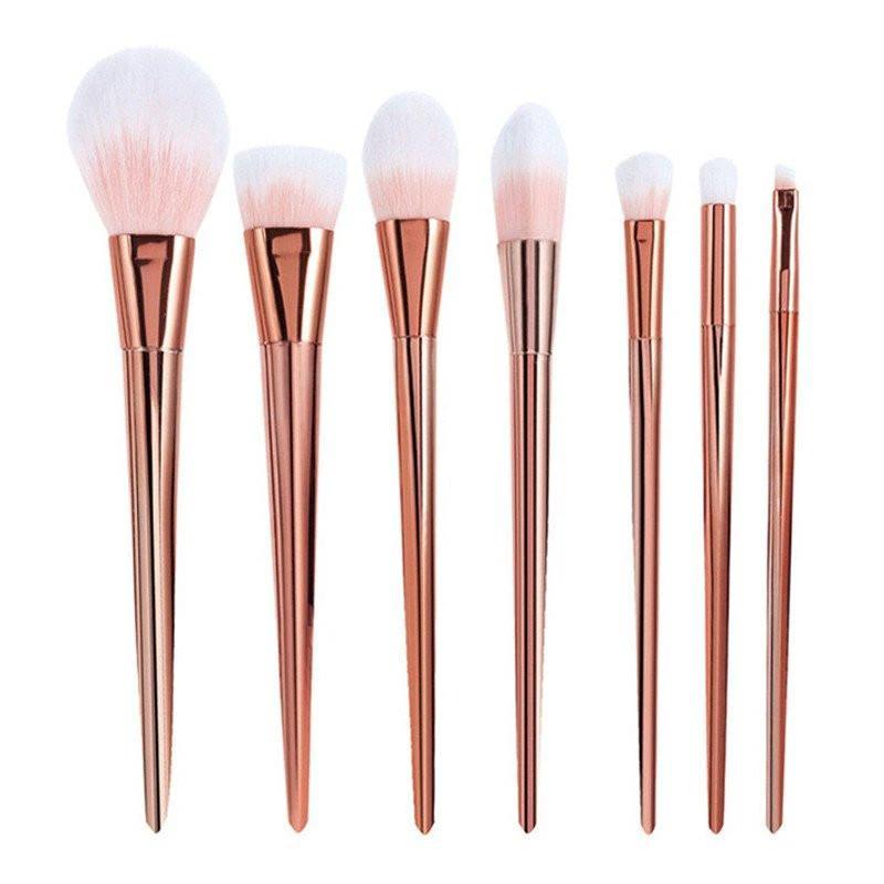 Rose Gold Contour Makeup Brushes - 7 Piece Set by Bowlift