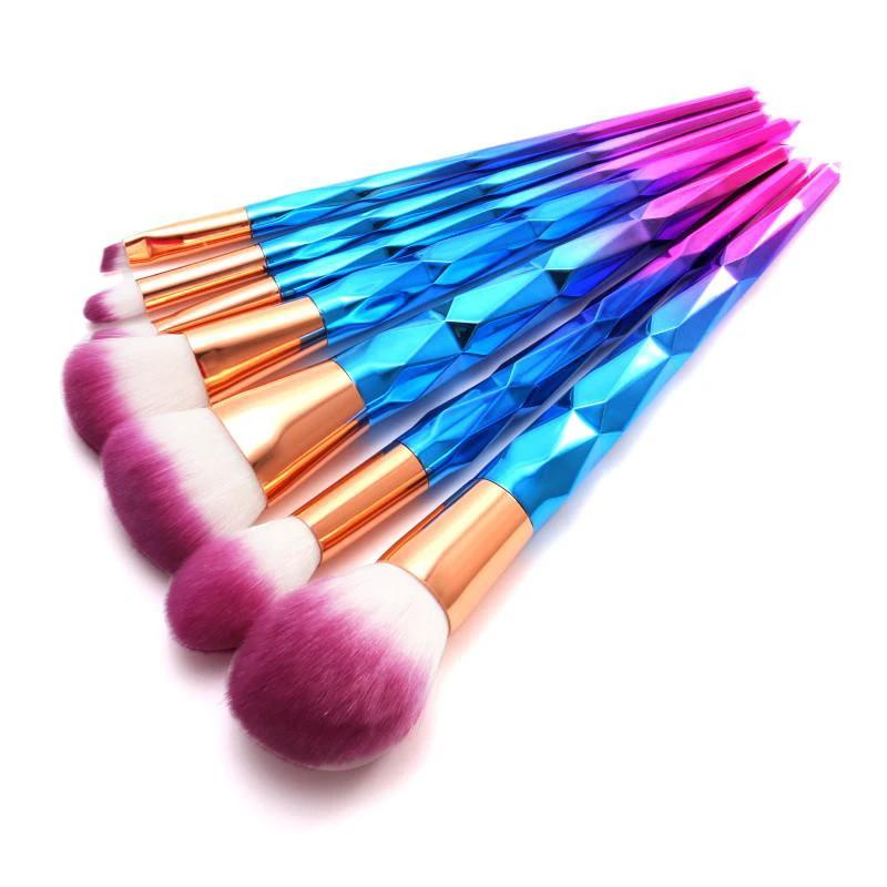 Rainbow Unicorn Brushes - 7 Piece Set by Bowlift
