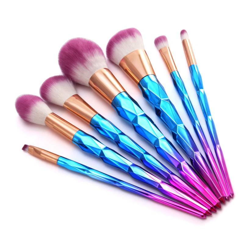 Rainbow Unicorn Brushes - 7 Piece Set by Bowlift