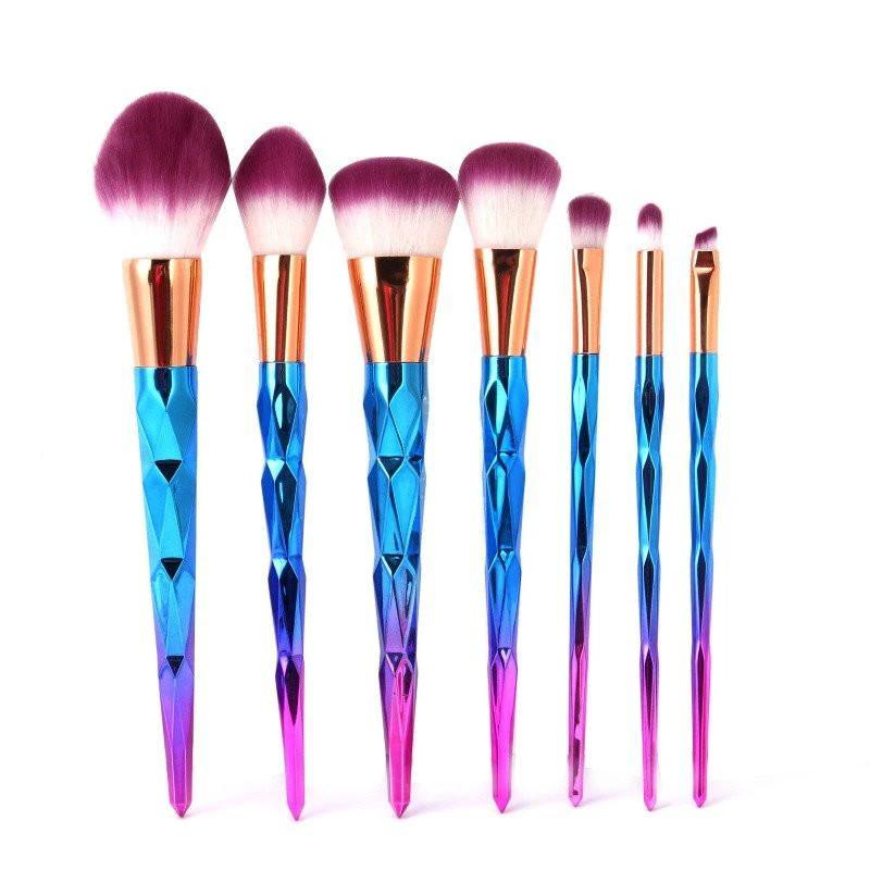 Rainbow Unicorn Brushes - 7 Piece Set by Bowlift