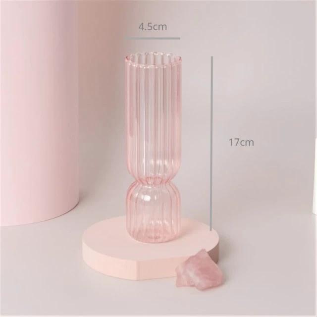 Modern Glass Candleholder-Baby Pink by Bowlift