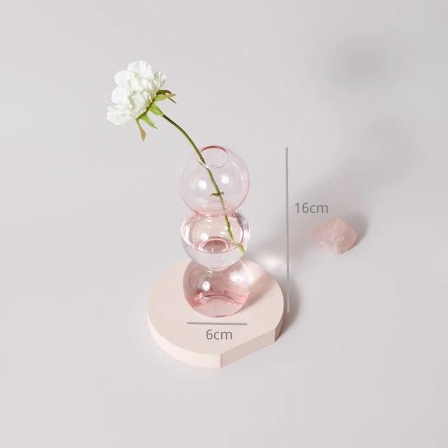 Modern Glass Candleholder-Baby Pink by Bowlift
