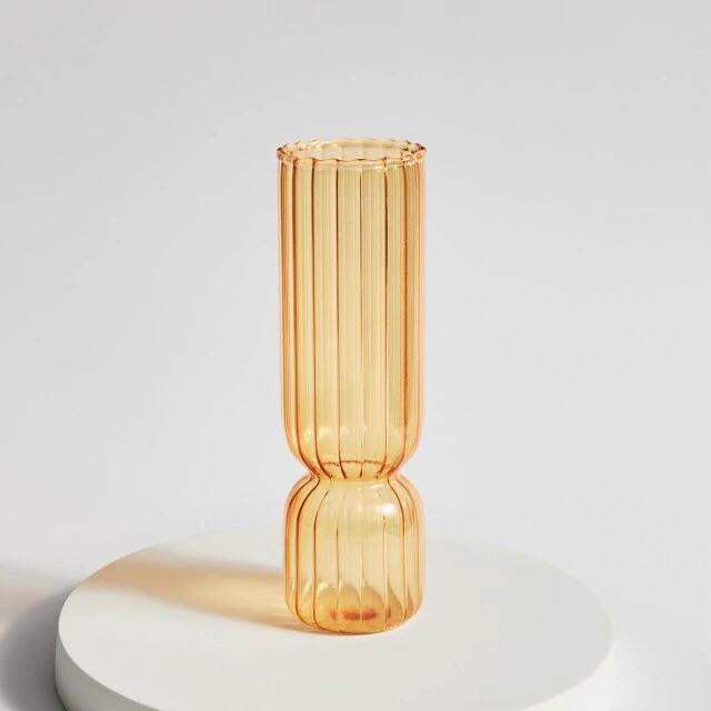 Modern Glass Candleholder-Orange by Bowlift