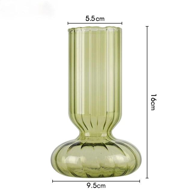 Glass Striped Cylinder Vase by Bowlift
