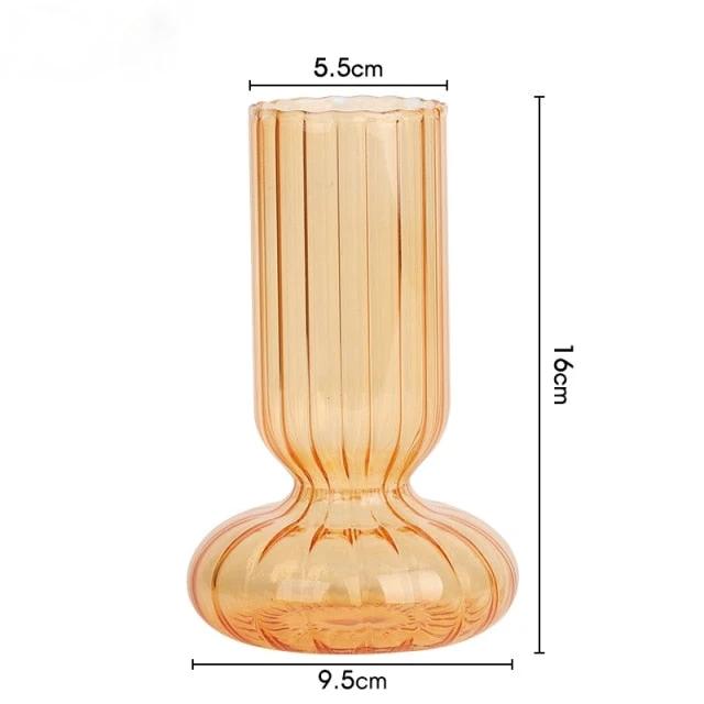 Glass Striped Cylinder Vase by Bowlift
