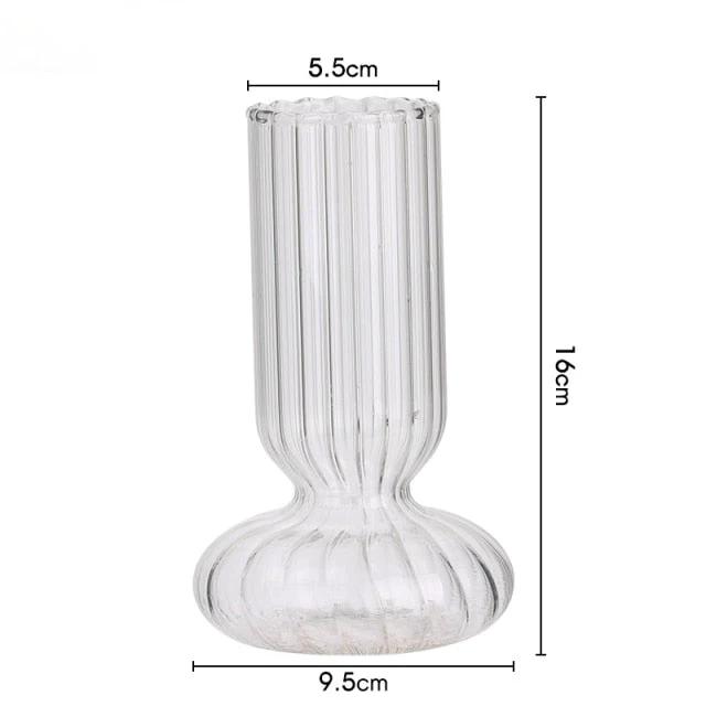 Glass Striped Cylinder Vase by Bowlift