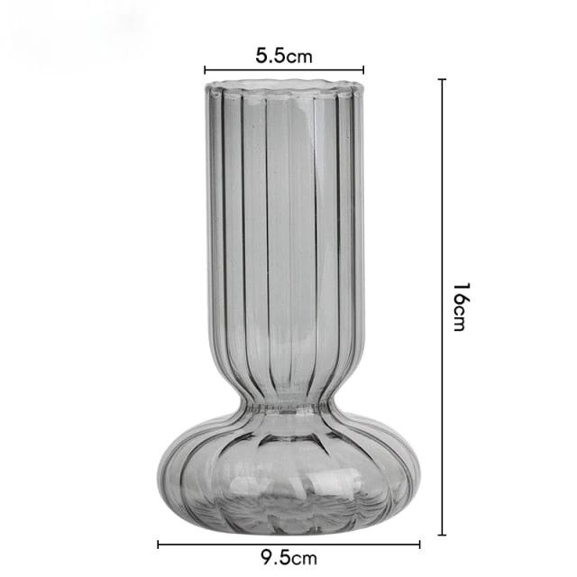 Glass Striped Cylinder Vase by Bowlift
