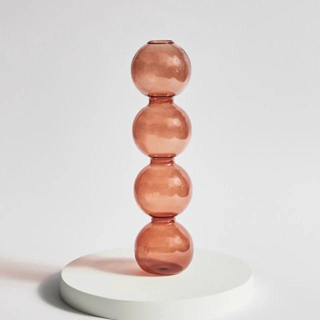 Modern Glass Candleholder-Brown by Bowlift