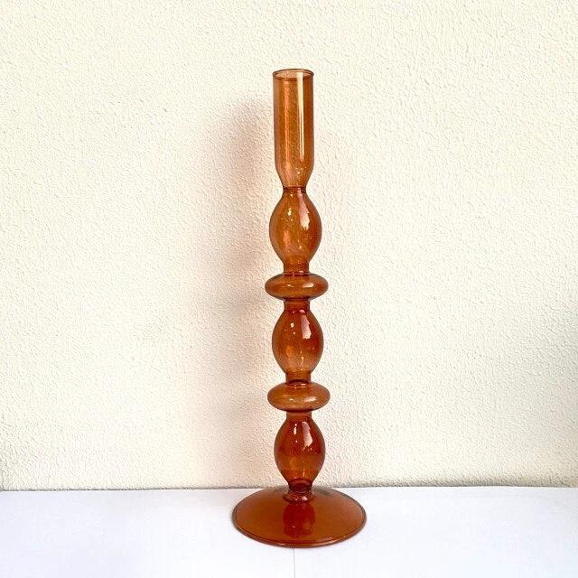 Modern Glass Candleholder-Brown by Bowlift