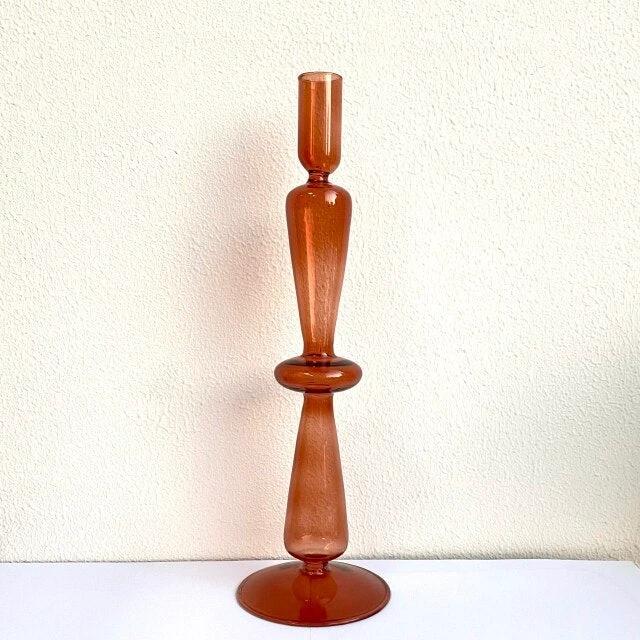 Modern Glass Candleholder-Brown by Bowlift