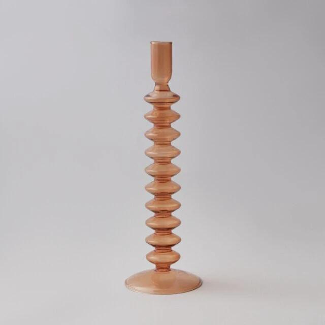 Modern Glass Candleholder-Brown by Bowlift