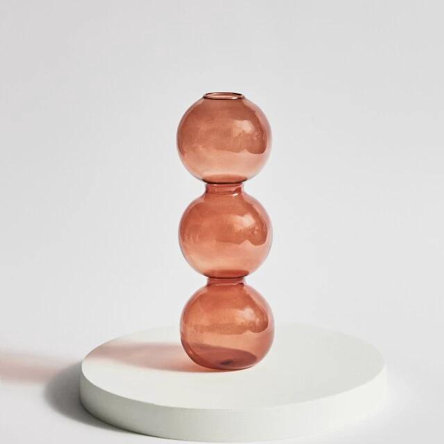 Modern Glass Candleholder-Brown by Bowlift
