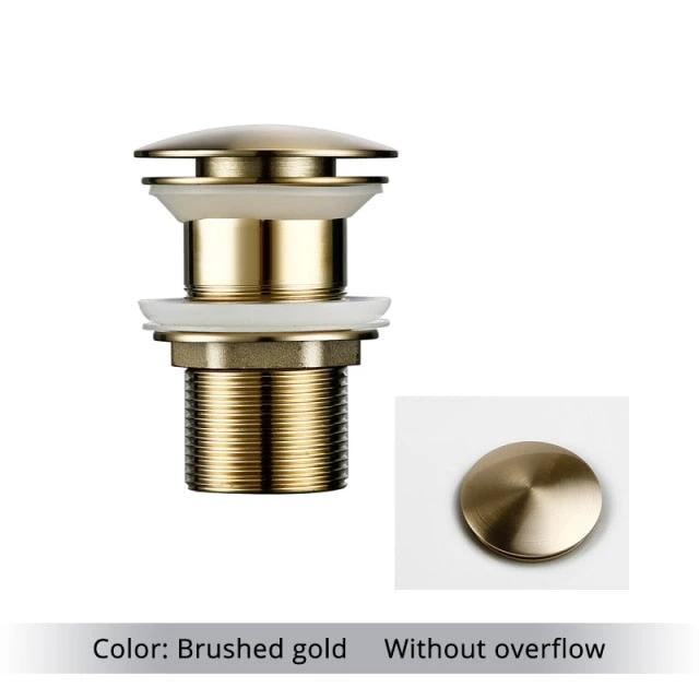 Polished Brass Bathroom Sink Drains by BowLift