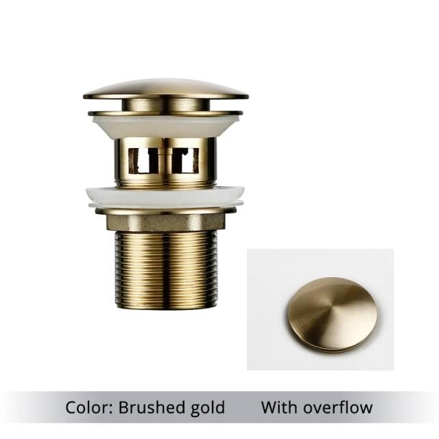 Polished Brass Bathroom Sink Drains by BowLift