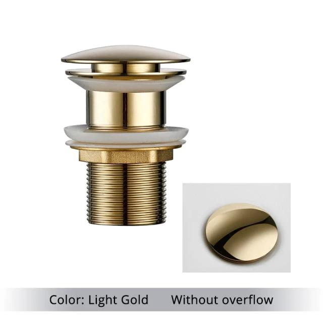 Polished Brass Bathroom Sink Drains by BowLift