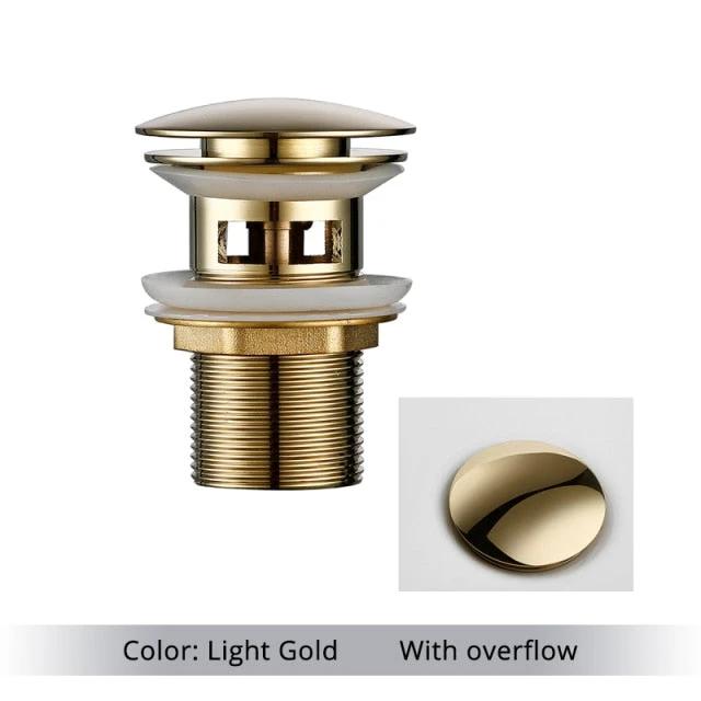 Polished Brass Bathroom Sink Drains by BowLift