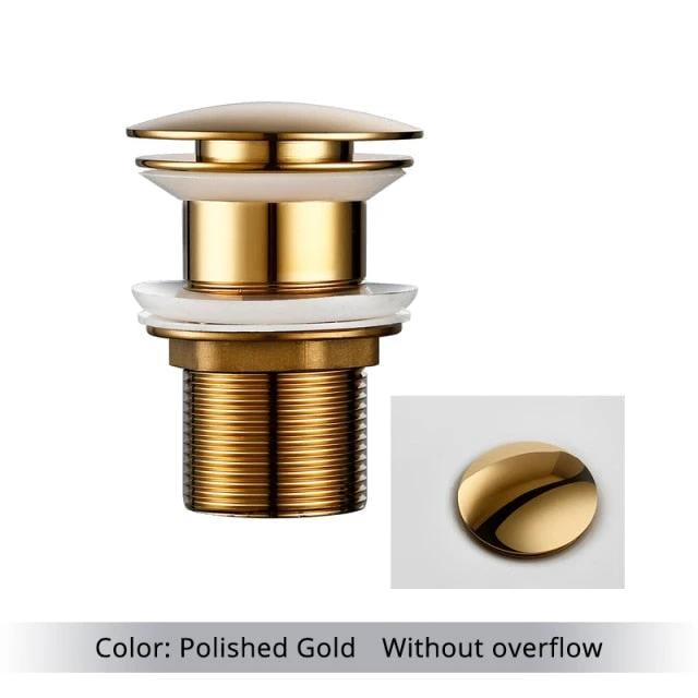 Polished Brass Bathroom Sink Drains by BowLift