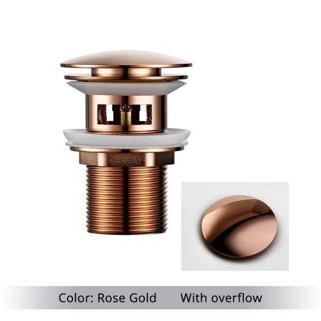 Polished Brass Bathroom Sink Drains by BowLift