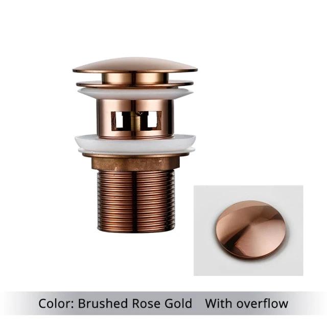 Polished Brass Bathroom Sink Drains by BowLift