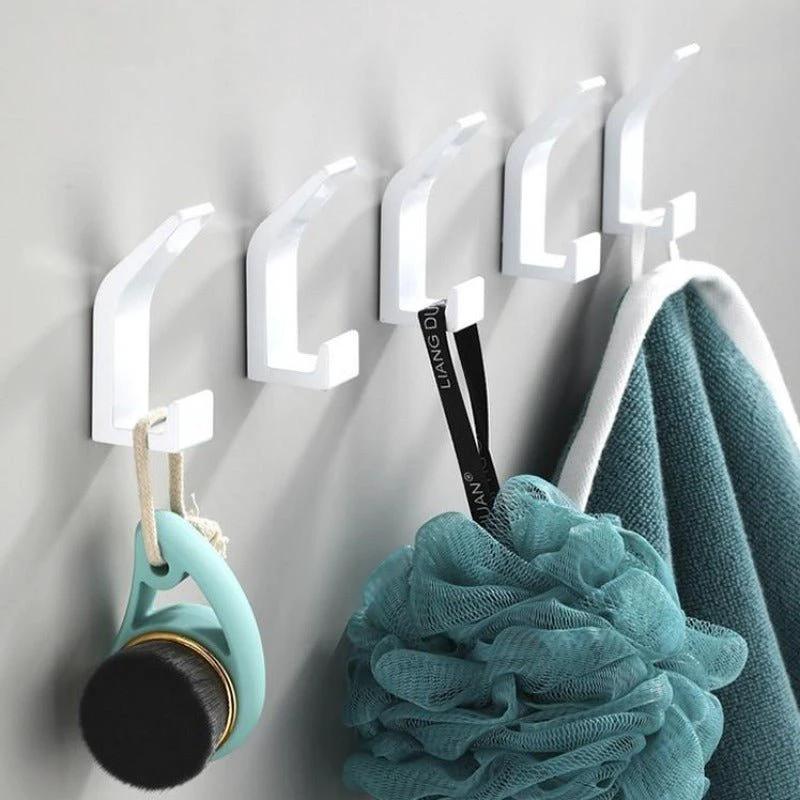 Aviro Aluminum Wall Hooks Black/White - Modern Decorative Coat Hooks by BowLift