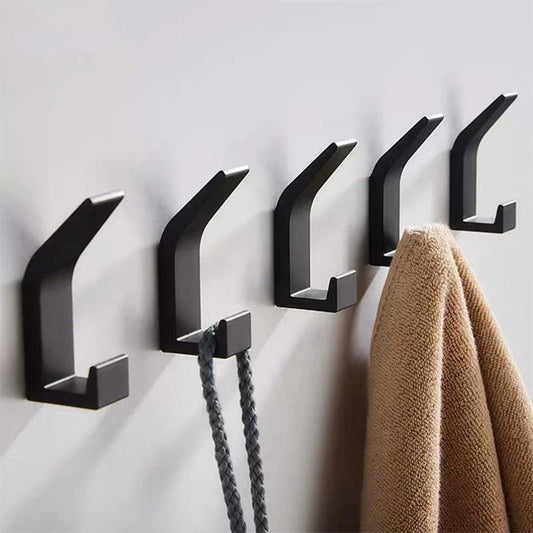 Aviro Aluminum Wall Hooks Black/White - Modern Decorative Coat Hooks by BowLift