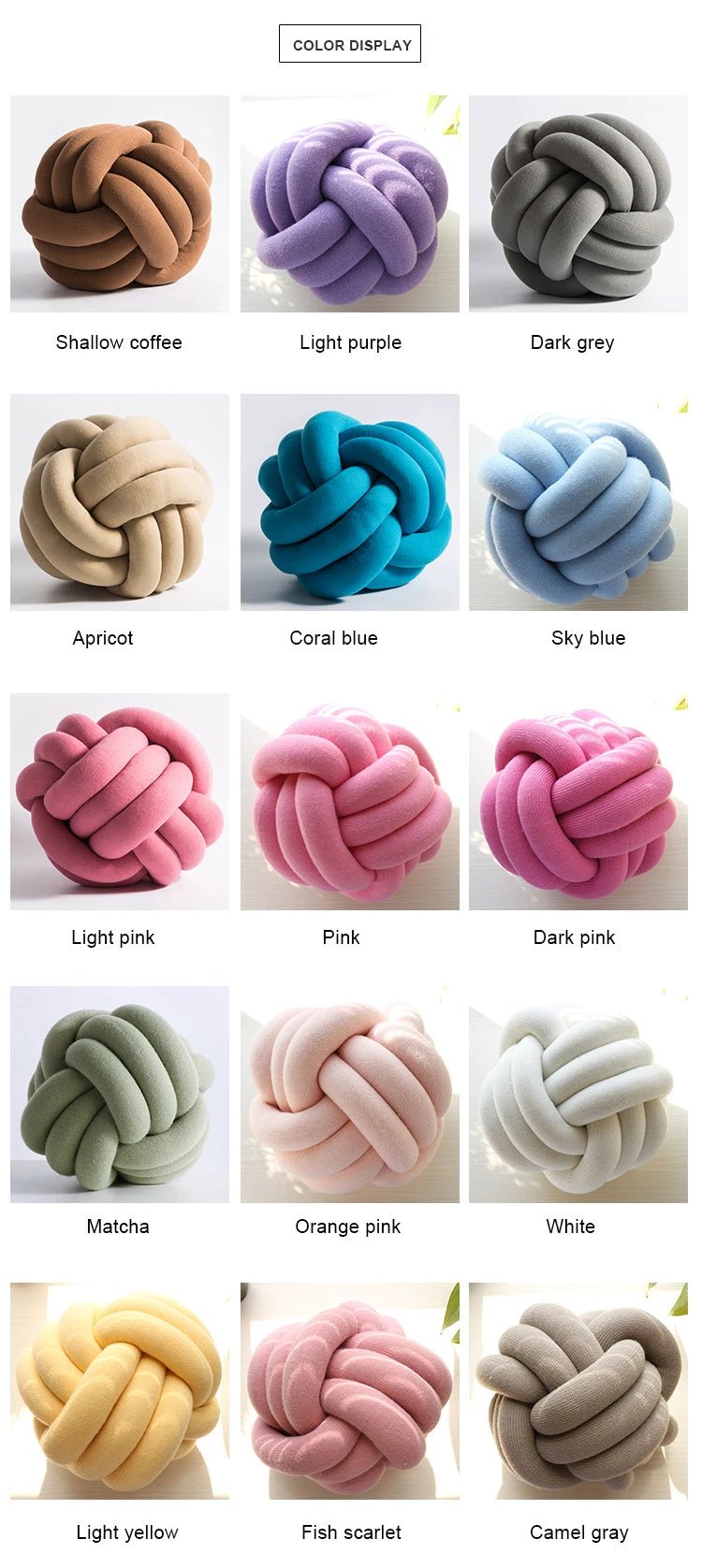 Knot Ball Cushion by Bowlift