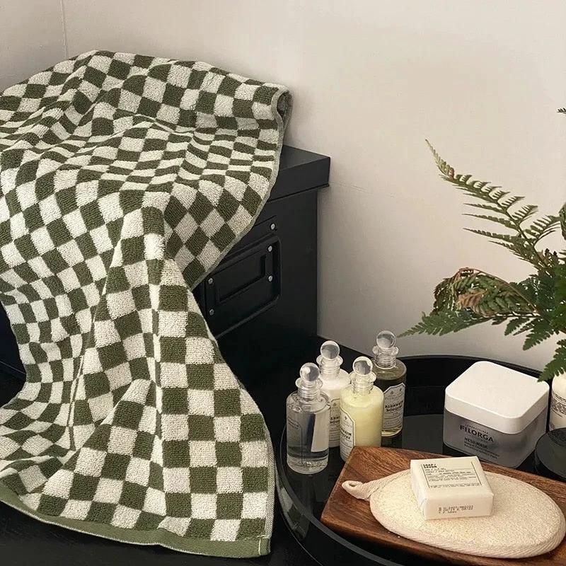 Colourful Checkerboard & Stripe Towels by Bowlift