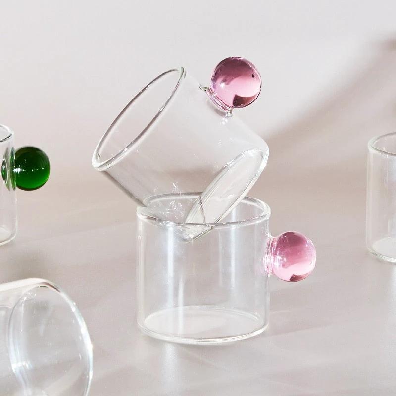 Globe Handle Glass Espresso Cup by Bowlift