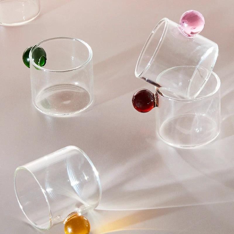 Globe Handle Glass Espresso Cup by Bowlift