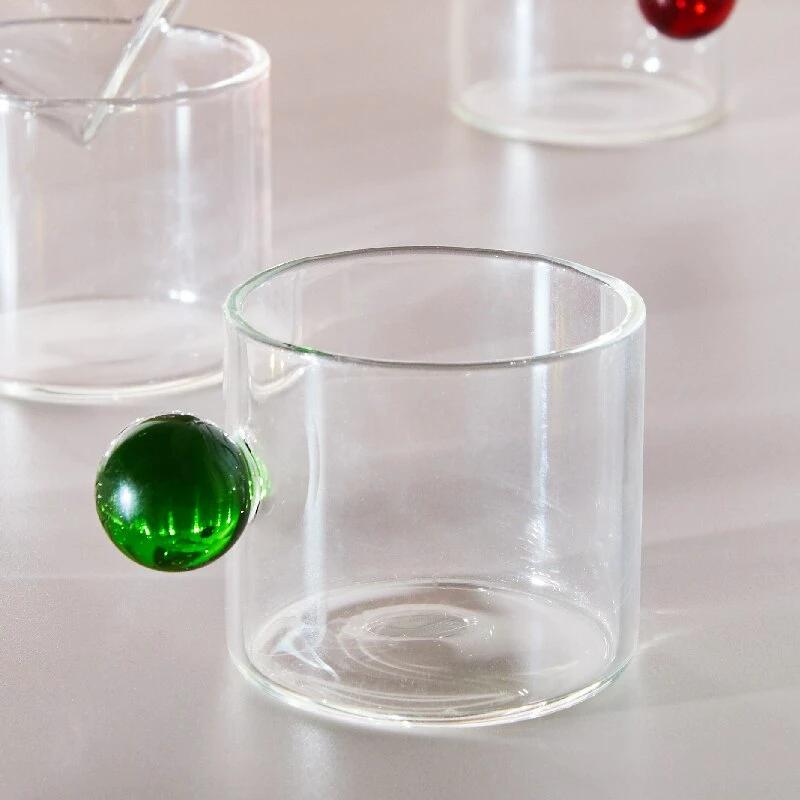 Globe Handle Glass Espresso Cup by Bowlift