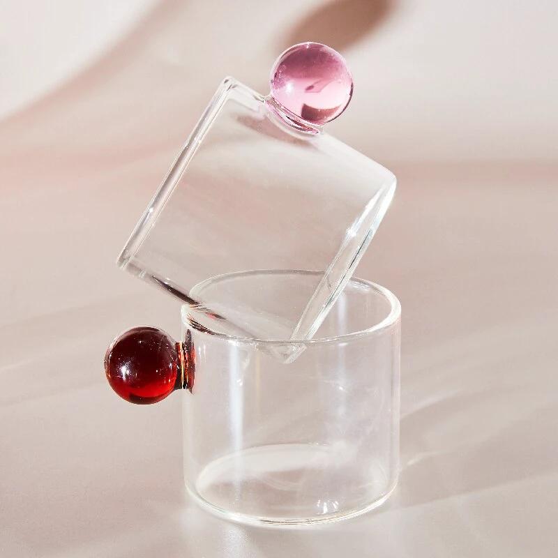Globe Handle Glass Espresso Cup by Bowlift
