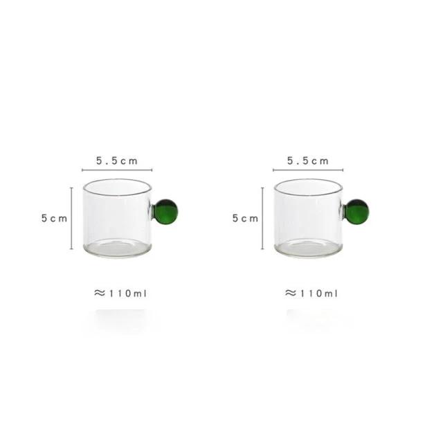 Globe Handle Glass Espresso Cup by Bowlift