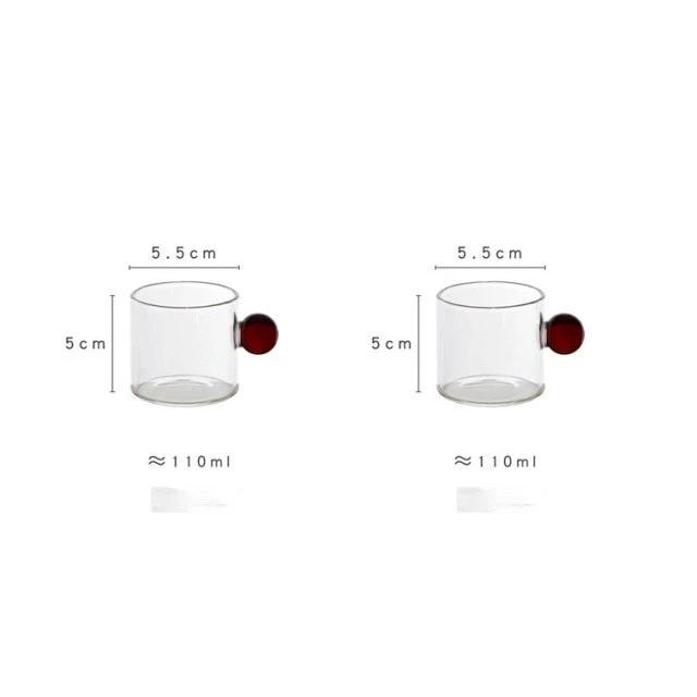 Globe Handle Glass Espresso Cup by Bowlift