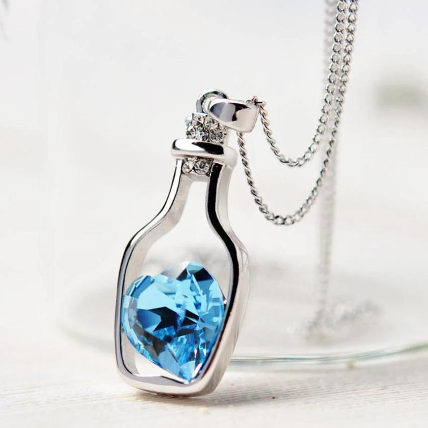 Love in a Bottle - Crystal Necklace by Bowlift