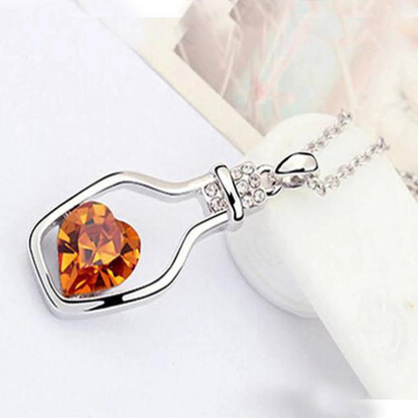 Love in a Bottle - Crystal Necklace by Bowlift