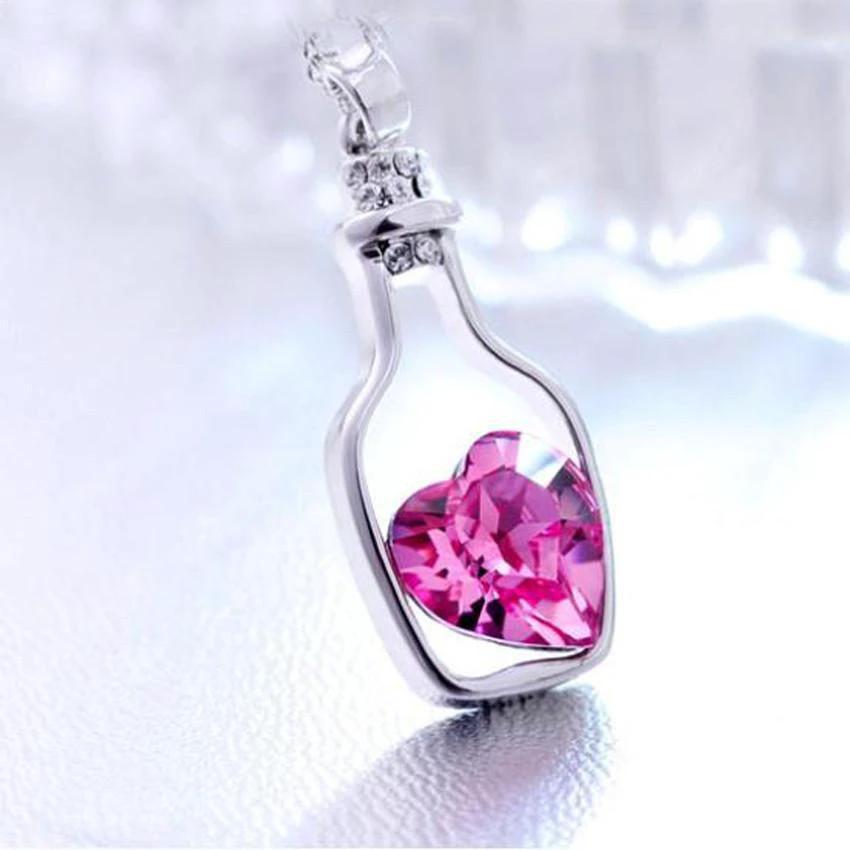 Love in a Bottle - Crystal Necklace by Bowlift