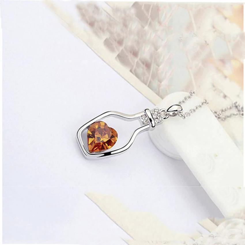 Love in a Bottle - Crystal Necklace by Bowlift