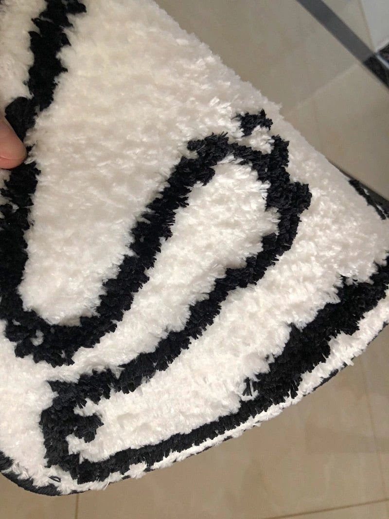 Black & White Cat Bath Mat by Bowlift