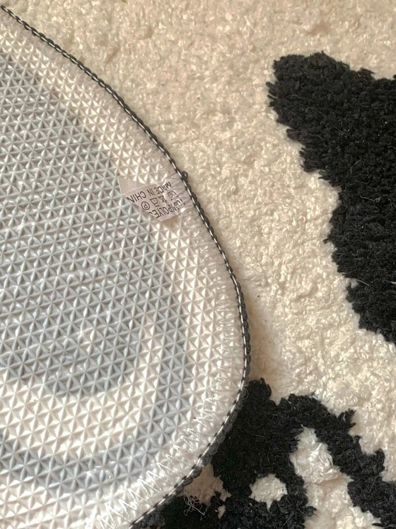 Black & White Cat Bath Mat by Bowlift