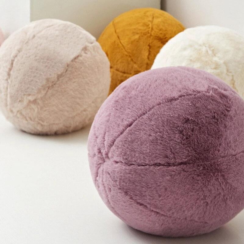 Short Fur Ball Pillow by Bowlift