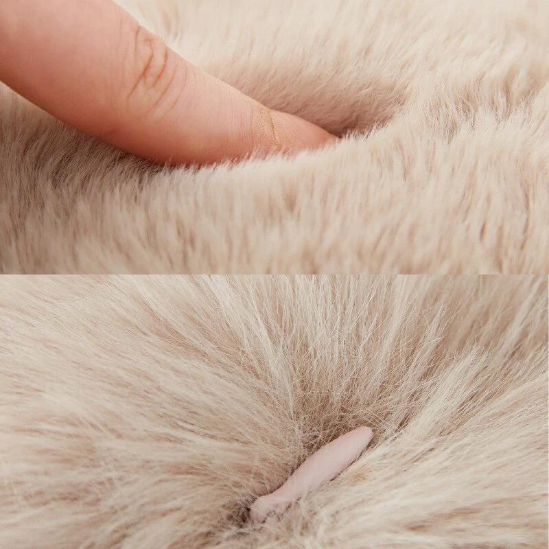 Short Fur Ball Pillow by Bowlift
