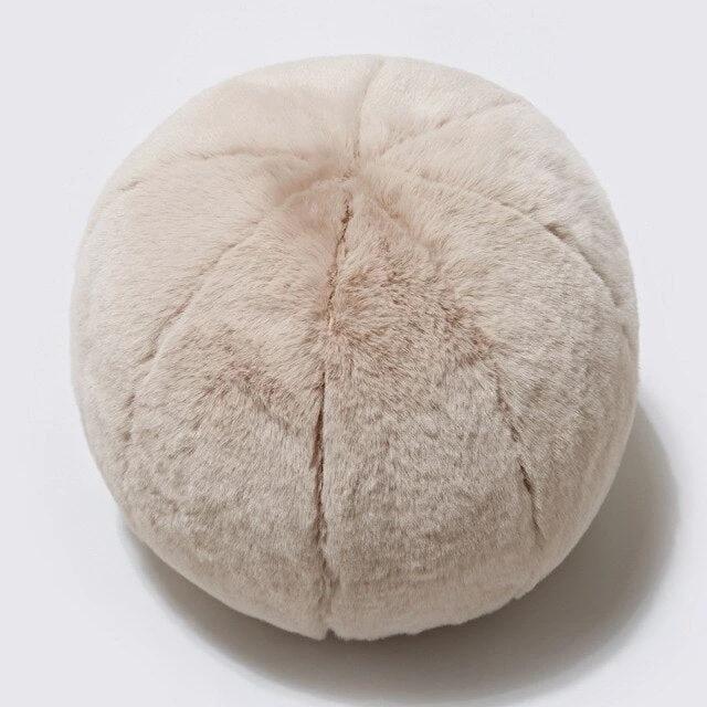 Short Fur Ball Pillow by Bowlift