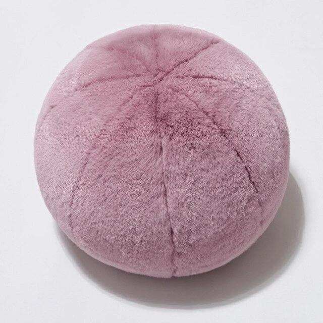 Short Fur Ball Pillow by Bowlift