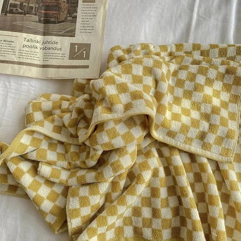 Colourful Checkerboard & Stripe Towels by Bowlift
