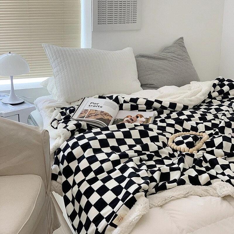 Checkerboard Throw Blanket by Bowlift