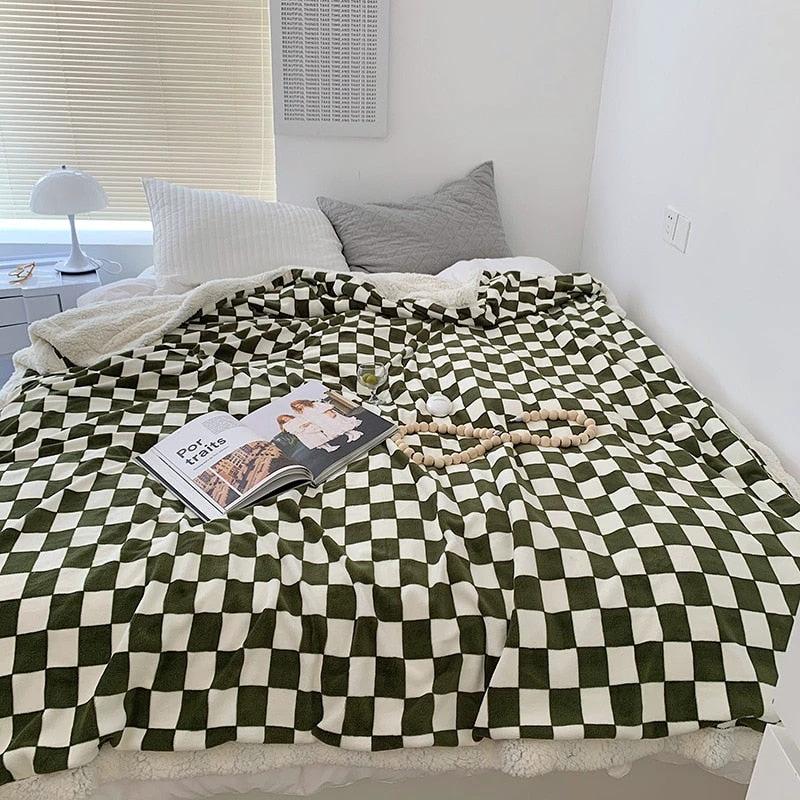 Checkerboard Throw Blanket by Bowlift