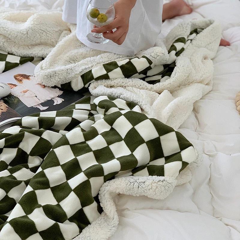Checkerboard Throw Blanket by Bowlift