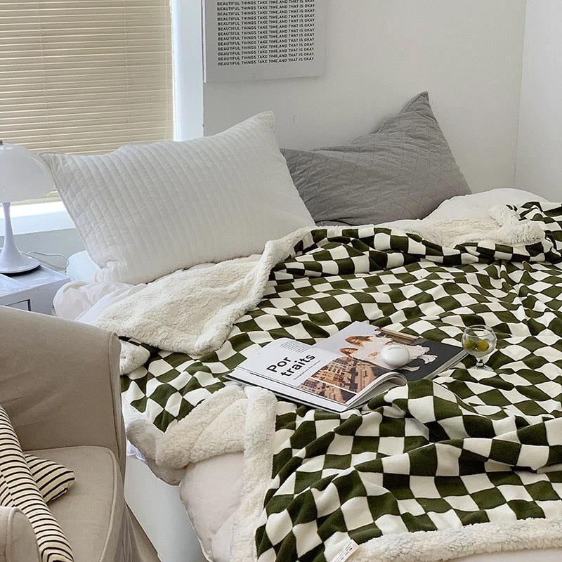 Checkerboard Throw Blanket by Bowlift