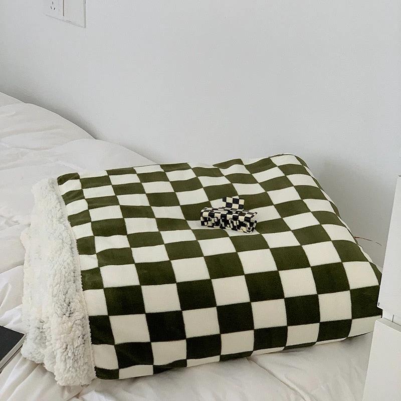 Checkerboard Throw Blanket by Bowlift