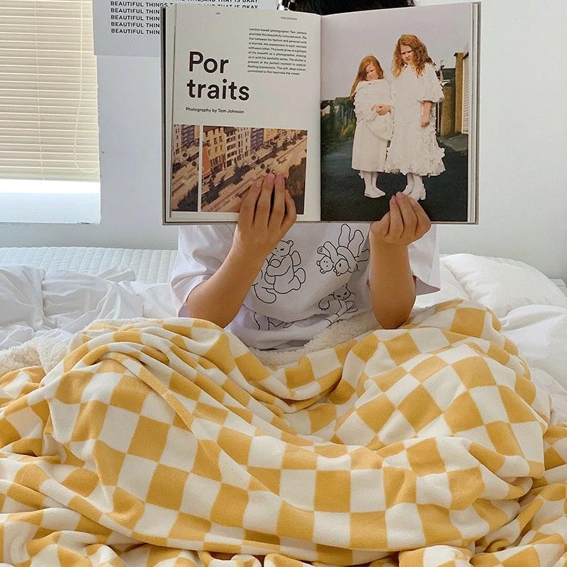 Checkerboard Throw Blanket by Bowlift